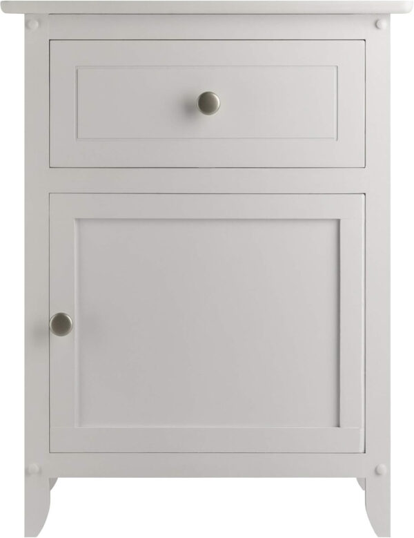 Winsome 25 x 18.9 x 14.96-Inch Composite Wood End/Night Table with Satine Nickel Knob, Natural (81115)