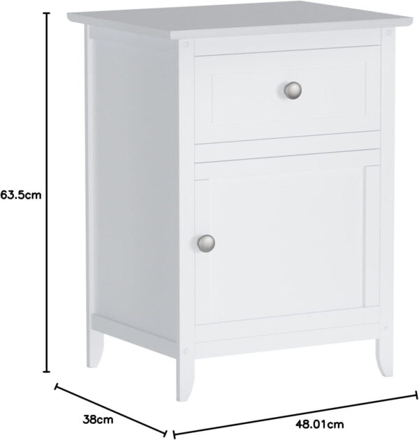 Winsome 25 x 18.9 x 14.96-Inch Composite Wood End/Night Table with Satine Nickel Knob, Natural (81115)