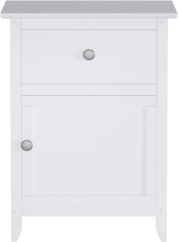 Winsome 25 x 18.9 x 14.96-Inch Composite Wood End/Night Table with Satine Nickel Knob, Natural (81115)
