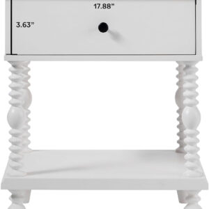 Walker Edison Easy Assembly Wood 1 Drawer Spindle Nightstand - Dark Brown