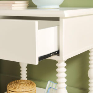 Walker Edison Easy Assembly Wood 1 Drawer Spindle Nightstand - Dark Brown