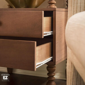 Walker Edison Easy Assembly Wood 1 Drawer Spindle Nightstand - Dark Brown