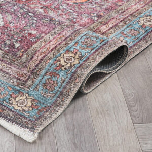 Rugshop Vintage Transitional Boho Machine Washable Area Rug Ideal for Living Room, Bedroom,Kitchen,Entryway,Dining Room,Office 7'7" x 9'6" Rust