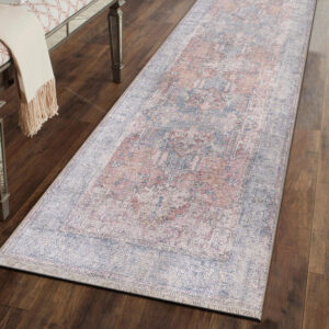 Rugshop Vintage Transitional Boho Machine Washable Area Rug Ideal for Living Room, Bedroom,Kitchen,Entryway,Dining Room,Office 7'7" x 9'6" Rust