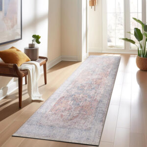 Rugshop Vintage Transitional Boho Machine Washable Area Rug Ideal for Living Room, Bedroom,Kitchen,Entryway,Dining Room,Office 7'7" x 9'6" Rust