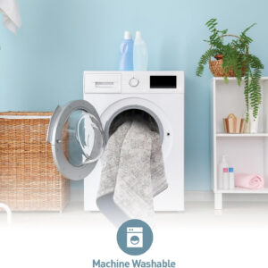 Rugshop Vintage Transitional Boho Machine Washable Area Rug Ideal for Living Room, Bedroom,Kitchen,Entryway,Dining Room,Office 7'7" x 9'6" Rust