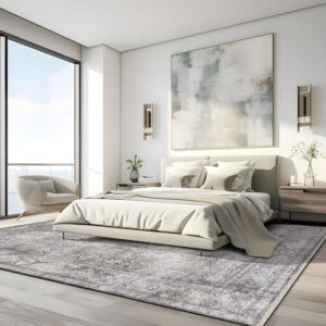 Rugshop Vintage Transitional Boho Machine Washable Area Rug Ideal for Living Room, Bedroom,Kitchen,Entryway,Dining Room,Office 7'7" x 9'6" Rust