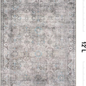 Rugshop Vintage Transitional Boho Machine Washable Area Rug Ideal for Living Room, Bedroom,Kitchen,Entryway,Dining Room,Office 7'7" x 9'6" Rust
