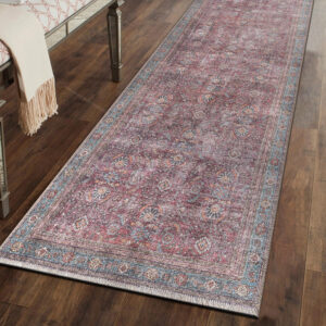 Rugshop Vintage Transitional Boho Machine Washable Area Rug Ideal for Living Room, Bedroom,Kitchen,Entryway,Dining Room,Office 7'7" x 9'6" Rust