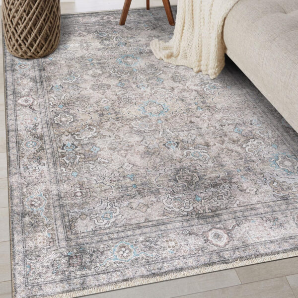 Rugshop Vintage Transitional Boho Machine Washable Area Rug Ideal for Living Room, Bedroom,Kitchen,Entryway,Dining Room,Office 7'7" x 9'6" Rust