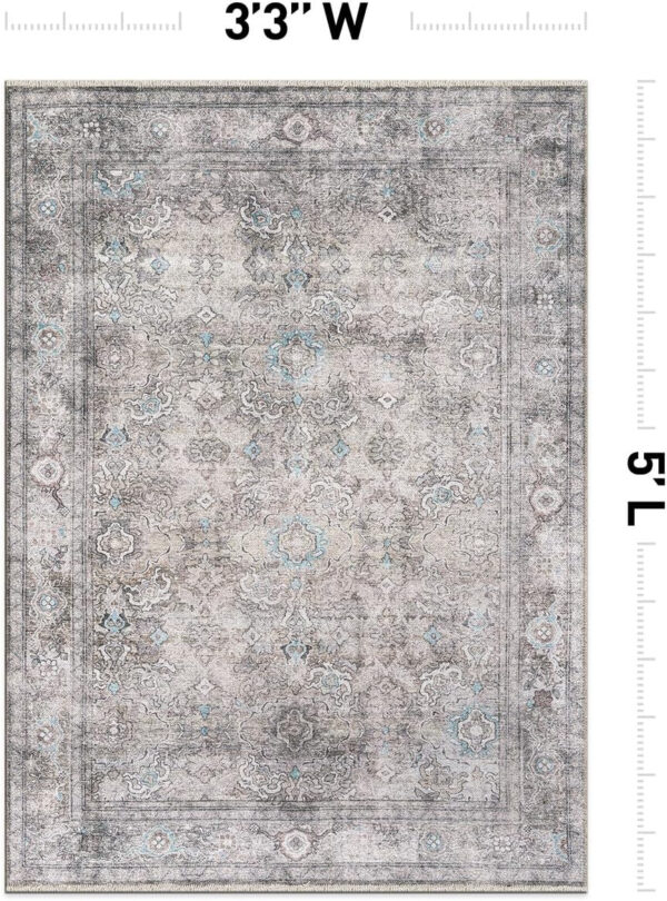 Rugshop Vintage Transitional Boho Machine Washable Area Rug Ideal for Living Room, Bedroom,Kitchen,Entryway,Dining Room,Office 7'7" x 9'6" Rust