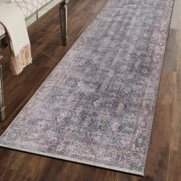 Rugshop Vintage Transitional Boho Machine Washable Area Rug Ideal for Living Room, Bedroom,Kitchen,Entryway,Dining Room,Office 7'7" x 9'6" Rust