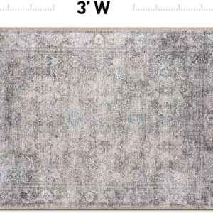 Rugshop Vintage Transitional Boho Machine Washable Area Rug Ideal for Living Room, Bedroom,Kitchen,Entryway,Dining Room,Office 7'7" x 9'6" Rust