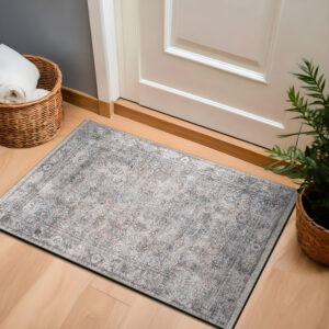 Rugshop Vintage Transitional Boho Machine Washable Area Rug Ideal for Living Room, Bedroom,Kitchen,Entryway,Dining Room,Office 7'7" x 9'6" Rust