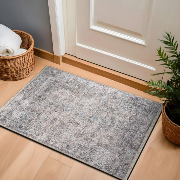 Rugshop Vintage Transitional Boho Machine Washable Area Rug Ideal for Living Room, Bedroom,Kitchen,Entryway,Dining Room,Office 7'7" x 9'6" Rust