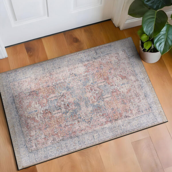 Rugshop Vintage Transitional Boho Machine Washable Area Rug Ideal for Living Room, Bedroom,Kitchen,Entryway,Dining Room,Office 7'7" x 9'6" Rust