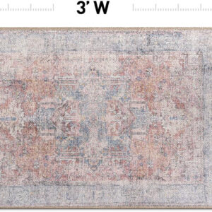 Rugshop Vintage Transitional Boho Machine Washable Area Rug Ideal for Living Room, Bedroom,Kitchen,Entryway,Dining Room,Office 7'7" x 9'6" Rust