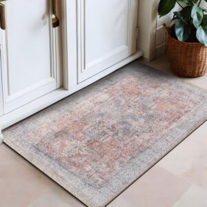 Rugshop Vintage Transitional Boho Machine Washable Area Rug Ideal for Living Room, Bedroom,Kitchen,Entryway,Dining Room,Office 7'7" x 9'6" Rust