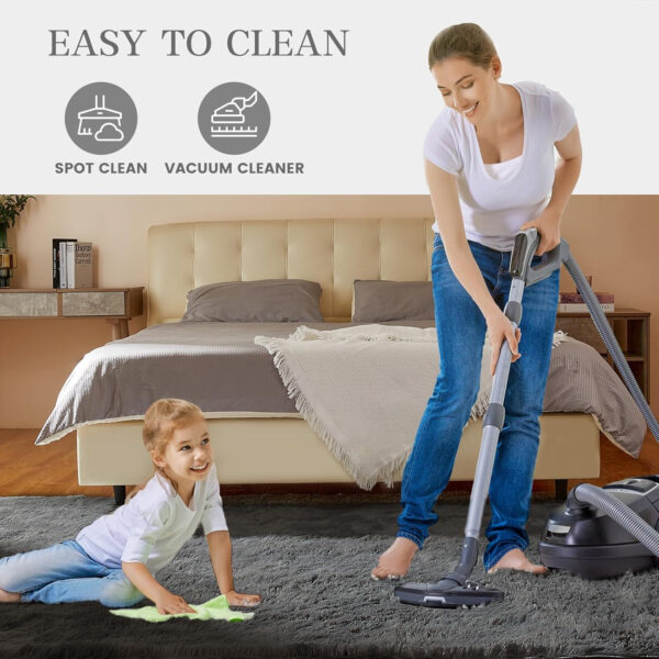 6888964cc8c923f5cce96e5adf530dc537688392b5264232b13b0.jpg 8x10 Feet Shag Area Rugs, Large Shag Fluffy Bedroom Carpet, Soft Rugs for Nursery, Furry Rugs for Girls Boys Kids Room, Extra Large Fuzzy Rug, Shag Carpet, Black