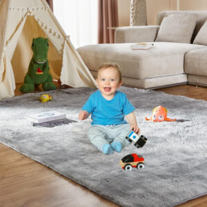 68889654180e61f9ad3b6251a9828d8b1a9978f7b21e7f6796804.jpg 8x10 Feet Shag Area Rugs, Large Shag Fluffy Bedroom Carpet, Soft Rugs for Nursery, Furry Rugs for Girls Boys Kids Room, Extra Large Fuzzy Rug, Shag Carpet, Black