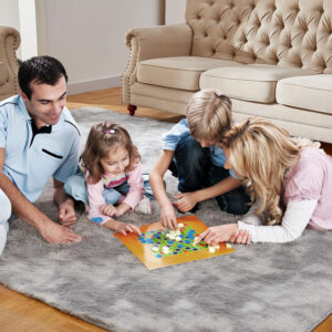68889656193b7611092537bffff36c1a463583db9163f131d9989.jpg 8x10 Feet Shag Area Rugs, Large Shag Fluffy Bedroom Carpet, Soft Rugs for Nursery, Furry Rugs for Girls Boys Kids Room, Extra Large Fuzzy Rug, Shag Carpet, Black