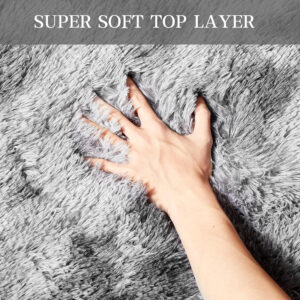 688896581e1546a5345e780438746388c0c86ae2f54b036fb18e7.jpg 8x10 Feet Shag Area Rugs, Large Shag Fluffy Bedroom Carpet, Soft Rugs for Nursery, Furry Rugs for Girls Boys Kids Room, Extra Large Fuzzy Rug, Shag Carpet, Black