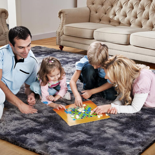 68889665b80d636cdddc3917da1734566762e1dfc5aa8f5743795.jpg 8x10 Feet Shag Area Rugs, Large Shag Fluffy Bedroom Carpet, Soft Rugs for Nursery, Furry Rugs for Girls Boys Kids Room, Extra Large Fuzzy Rug, Shag Carpet, Black