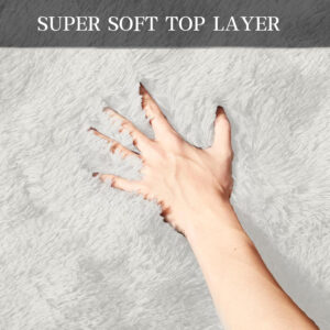 68889679d3e0416c51c6f84b85823129f14fe867374da7aac7bc9.jpg 8x10 Feet Shag Area Rugs, Large Shag Fluffy Bedroom Carpet, Soft Rugs for Nursery, Furry Rugs for Girls Boys Kids Room, Extra Large Fuzzy Rug, Shag Carpet, Black