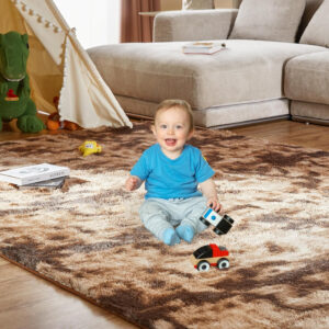 68889690427b3f6d3634b9b7e8d7df68cc39ebc69499e948bfe36.jpg 8x10 Feet Shag Area Rugs, Large Shag Fluffy Bedroom Carpet, Soft Rugs for Nursery, Furry Rugs for Girls Boys Kids Room, Extra Large Fuzzy Rug, Shag Carpet, Black