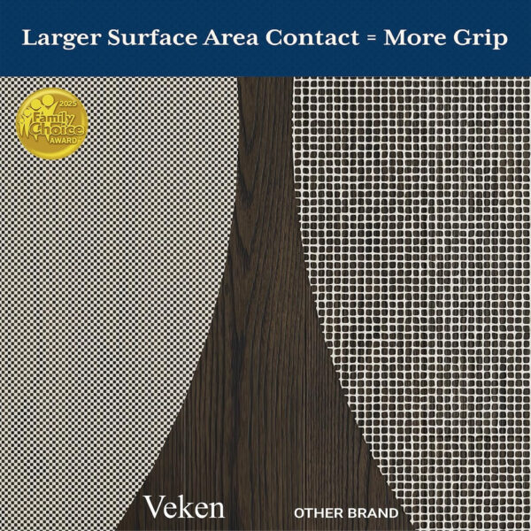 Veken 8x10 Ft Rug Pad Gripper for Hardwood Floors, Non Slip Rug Pads for Area Rugs, Thick Rug Grippers for Tile Floors, Under Carpet Anti Skid Mat, Keep Your Rugs Safe and in Place