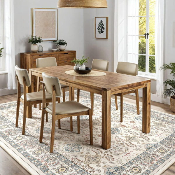 688899f0ca028f6911903f32a0a7b16fa01bb3008955b35df4654.jpg Nursery Rug 10x14 for Kids & Girls - Washable Vintage Large Floral Area Rugs - Ultra Thin Stain Resistant Non Slip Carpets for Kids Playroom, Living Room, Bedroom, Dining Room, Office - Floral Multi