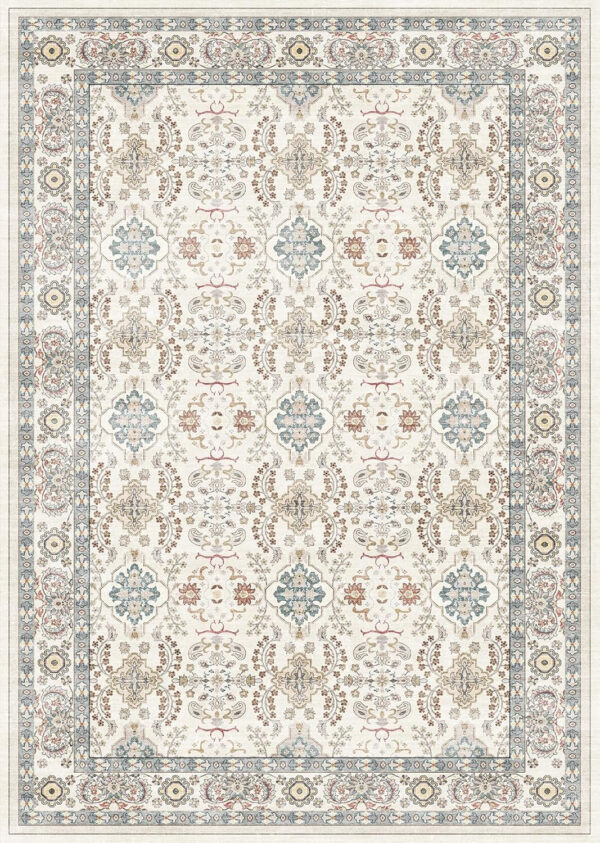 688899f478ca575334c985d0a6830095c4574d652505e92085600.jpg Nursery Rug 10x14 for Kids & Girls - Washable Vintage Large Floral Area Rugs - Ultra Thin Stain Resistant Non Slip Carpets for Kids Playroom, Living Room, Bedroom, Dining Room, Office - Floral Multi