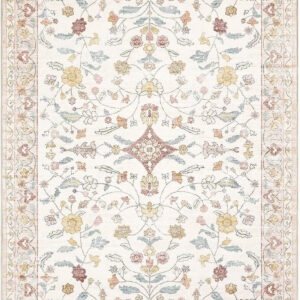 68889a0539bdbe1f76e493e081f9457c87ea2871df27df3c480ea.jpg Nursery Rug 10x14 for Kids & Girls - Washable Vintage Large Floral Area Rugs - Ultra Thin Stain Resistant Non Slip Carpets for Kids Playroom, Living Room, Bedroom, Dining Room, Office - Floral Multi