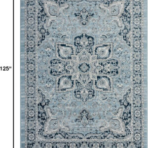 68889cdee6b1d8ad234143768cec5f5f5bec8d75d22da9f5ff6a4.jpg LUXE WEAVERS Olimpia Collection 5940 Blue 8x10 Oriental Floral Area Rug