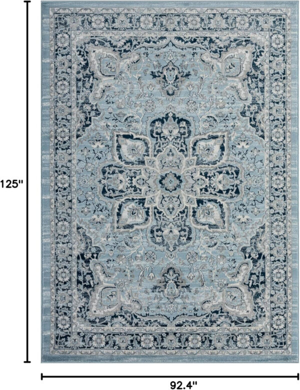 68889cdee6b1d8ad234143768cec5f5f5bec8d75d22da9f5ff6a4.jpg LUXE WEAVERS Olimpia Collection 5940 Blue 8x10 Oriental Floral Area Rug