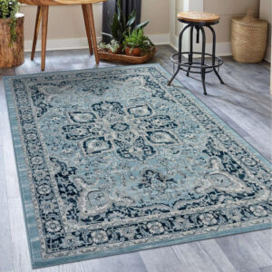 68889ce694fb13c71d2373b2c7c03c3a26743bb4a0763f5794661.jpg LUXE WEAVERS Olimpia Collection 5940 Blue 8x10 Oriental Floral Area Rug