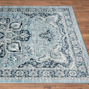 68889ce9b0a9fc135379dd6d2503ec03a4e9e172c12940cd5fce4.jpg LUXE WEAVERS Olimpia Collection 5940 Blue 8x10 Oriental Floral Area Rug