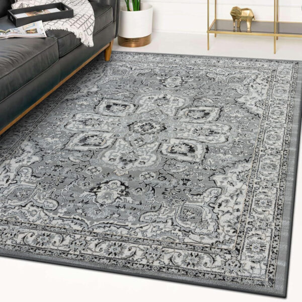68889cf99e38f648feb90ea9dcca7a5bae6a4d676b9c6bc09d1a5.jpg LUXE WEAVERS Olimpia Collection 5940 Blue 8x10 Oriental Floral Area Rug