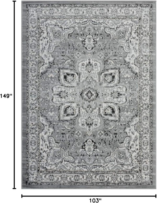 68889cfc984875f3b44e71015503fba8e05dad7f0578f1eae9117.jpg LUXE WEAVERS Olimpia Collection 5940 Blue 8x10 Oriental Floral Area Rug