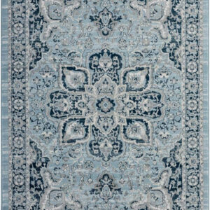 68889d16f0464b2a3be7d97acbac815446a944e2d082ab940afe4.jpg LUXE WEAVERS Olimpia Collection 5940 Blue 8x10 Oriental Floral Area Rug