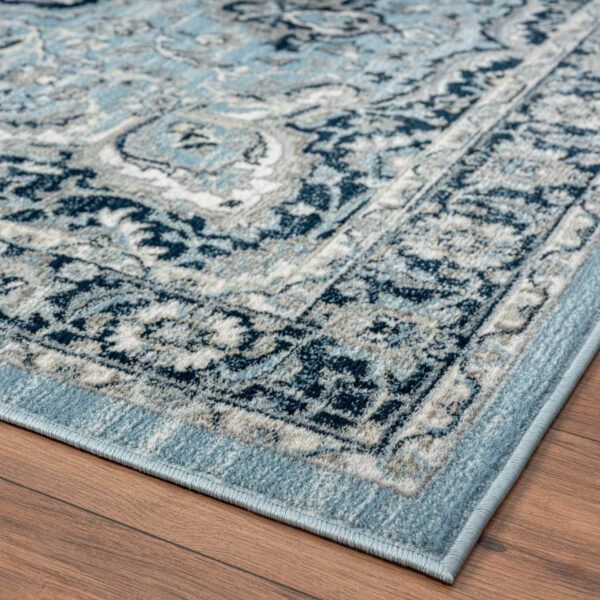 68889d1cb65a2c6bd59b03b18e10d8b80a7d6133927c17e33e114.jpg LUXE WEAVERS Olimpia Collection 5940 Blue 8x10 Oriental Floral Area Rug