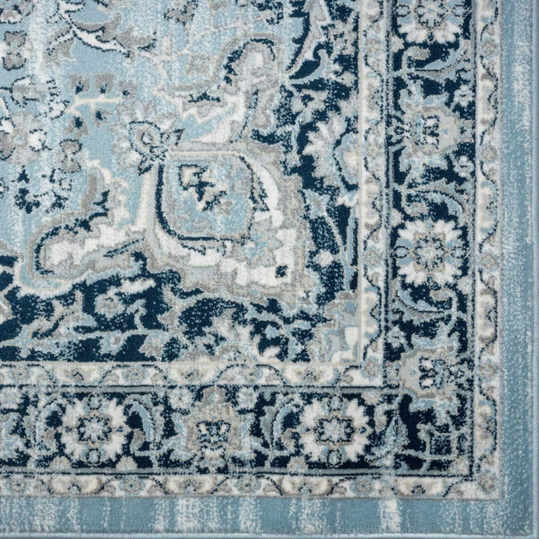 68889d1f8b6bb9600dad2102e6c7ac3e96383cecb2866cc2c4945.jpg LUXE WEAVERS Olimpia Collection 5940 Blue 8x10 Oriental Floral Area Rug