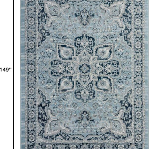 68889d295c7d4a079cb09f880bb0b4e18cf5b1e222b6942bb42ed.jpg LUXE WEAVERS Olimpia Collection 5940 Blue 8x10 Oriental Floral Area Rug