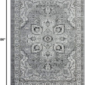 68889d2e2f9f2340f6588767a218cf6a6e2185279d705eab8a837.jpg LUXE WEAVERS Olimpia Collection 5940 Blue 8x10 Oriental Floral Area Rug