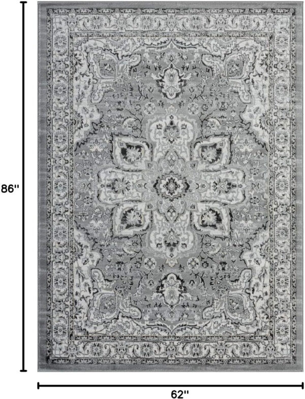 68889d2e2f9f2340f6588767a218cf6a6e2185279d705eab8a837.jpg LUXE WEAVERS Olimpia Collection 5940 Blue 8x10 Oriental Floral Area Rug