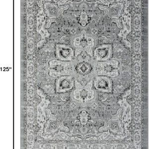 68889d5289e310d21ee12b66ddc59d66b2ce0133de9d26a6a4193.jpg LUXE WEAVERS Olimpia Collection 5940 Blue 8x10 Oriental Floral Area Rug