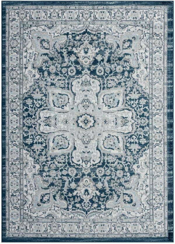 68889d57077ab46e57d69abeae4d8b0863f950562d8a37e7457b0.jpg LUXE WEAVERS Olimpia Collection 5940 Blue 8x10 Oriental Floral Area Rug