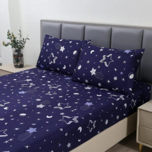 MAG 3pcs Black Floral Bed Sheet,Microfiber Flower Bedding Sheet Set,Boho Bedding Sheet Set with 1 Fitted Sheet and 2 Pillowcases,14 Inches Deep (Black, Queen)