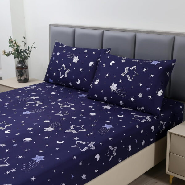 MAG 3pcs Black Floral Bed Sheet,Microfiber Flower Bedding Sheet Set,Boho Bedding Sheet Set with 1 Fitted Sheet and 2 Pillowcases,14 Inches Deep (Black, Queen)