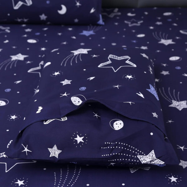 MAG 3pcs Black Floral Bed Sheet,Microfiber Flower Bedding Sheet Set,Boho Bedding Sheet Set with 1 Fitted Sheet and 2 Pillowcases,14 Inches Deep (Black, Queen)